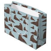 Grand Sac Cadeau Cute Walrus Motif (Dos Angle)