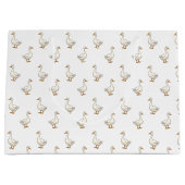 Grand Sac Cadeau Cute White Goose Pattern (Devant)