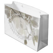 Grand Sac Cadeau Cute white orchids (Dos Angle)