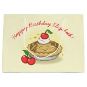 Grand Sac Cadeau Cutie Pie Anniversaire Fête Enfants Cherry (Devant)