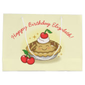 Grand Sac Cadeau Cutie Pie Anniversaire Fête Enfants Cherry (Dos)