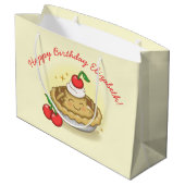 Grand Sac Cadeau Cutie Pie Anniversaire Fête Enfants Cherry (Dos Angle)