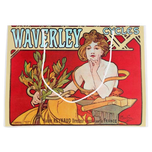 Grand Sac Cadeau Cycles Waverley, Mucha (Devant)