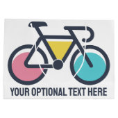 Grand Sac Cadeau Cyclisme de texte personnalisé (Dos)