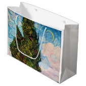 Grand Sac Cadeau Cyprès, Van Gogh (Devant Angle)