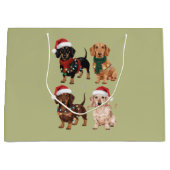 Grand Sac Cadeau Dachshund Christmas Chien Maman Lover Noël Cadeau (Devant)