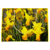 Grand Sac Cadeau Daffodiles de printemps jaune Floral (Devant)