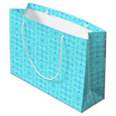 Grand Sac Cadeau Dainty Blue on Teal (Dos Angle)