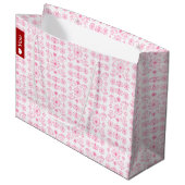 Grand Sac Cadeau Dainty Pink Motif (Devant Angle)
