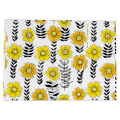 Grand Sac Cadeau Daisy dooda en jaune et noir (Dos)
