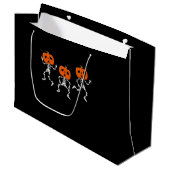 Grand Sac Cadeau Dancing Skeleton Dabbing Skeletons Halloween Cadea (Devant Angle)