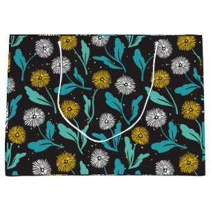 Grand Sac Cadeau Dandelion de printemps Fleurs et design Feuille