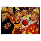 Grand Sac Cadeau Dangers de la pêche aux pommes (Dos)