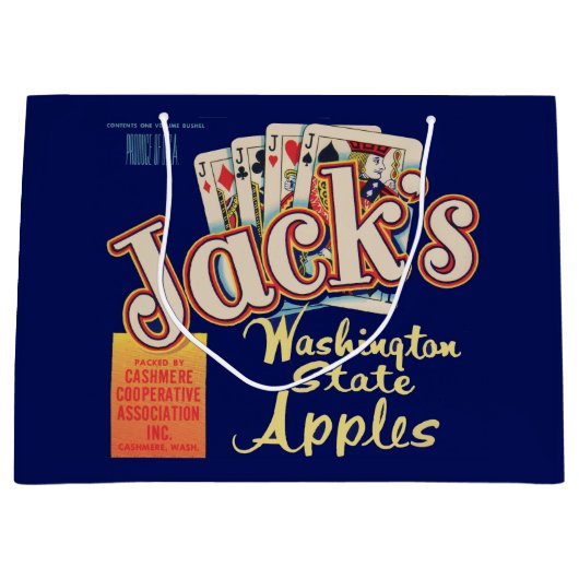 Grand Sac Cadeau Dans les années 1950, Jack’s Washington State Appl (Devant)