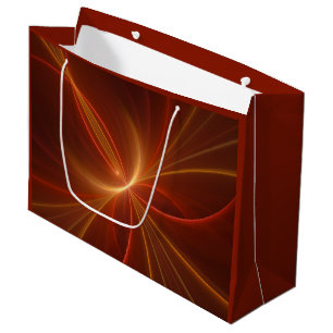 Grand Sac Cadeau Danse Avec La Lumière Moderne Art Fractal Abstrait