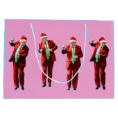 Grand Sac Cadeau Danser Donald Trump Noël MAGA (Dos)