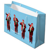 Grand Sac Cadeau Danser Donald Trump Noël MAGA (Devant Angle)