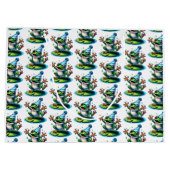 Grand Sac Cadeau Danseuse grenouille sur un Lily Pad Anniversaire (Dos)