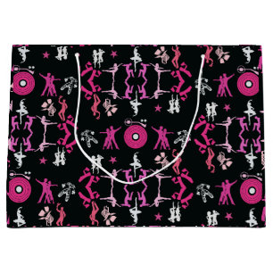 Grand Sac Cadeau Danseuse rose Motif Décor Maison