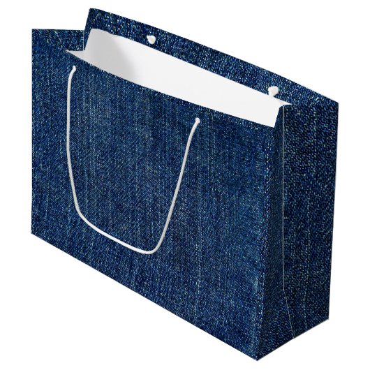 Grand Sac Cadeau Dark Denim (Devant Angle)
