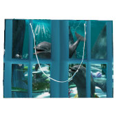 Grand Sac Cadeau Dauphins amusants (Dos)