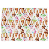 Grand Sac Cadeau De délicieux cônes de crème glacée (Dos)