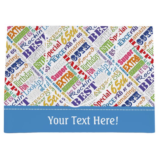 Grand Sac Cadeau De fête d'anniversaire cadeaux uniques et (Devant)