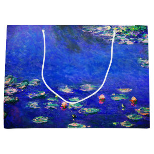 Grand Sac Cadeau De jolies nénuphars vintage par Claude Monet