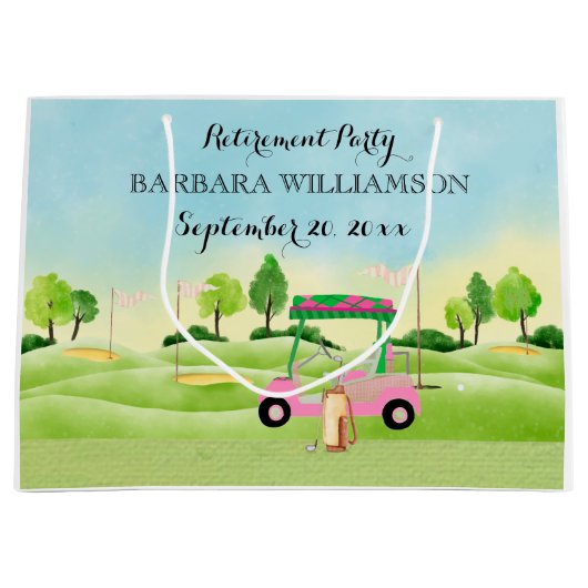 Grand sac cadeau de la partie de retraite (Devant)