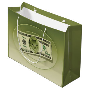 Grand Sac Cadeau De l'argent drôle