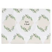 Grand sac cadeau de mariage personnalisé (Dos)