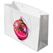 Grand sac cadeau de Noël rose (Dos Angle)