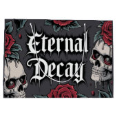 Grand Sac Cadeau Décadation éternelle" Crâne gothique et illustrati (Dos)