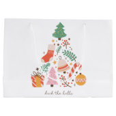 Grand Sac Cadeau Deck Les Halls Arbre De Noël (Dos)