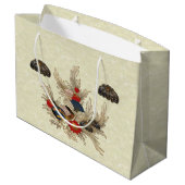 Grand Sac Cadeau Déco océan asiatique (Dos Angle)