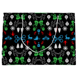 Grand Sac Cadeau Décor de Noël de la police