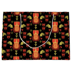 Grand Sac Cadeau Décor maison scandinave Viking Norsemen