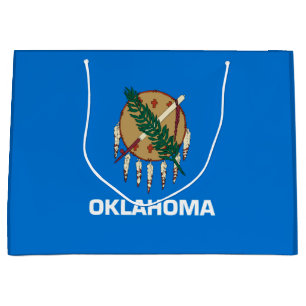 Grand Sac Cadeau Décoration du drapeau de l'État d'Oklahoma