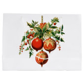 Grand Sac Cadeau Décorations d'arbre de Noël Cool rétros (Dos)