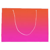 Grand Sac Cadeau Dégradé Rose Orange (Dos)