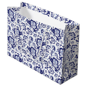 Grand Sac Cadeau Delfts Blauw Delft Blue Floral Hollandais Mariag