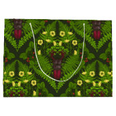 Grand Sac Cadeau Dendroctones et fougères, feuilles verts (Dos)
