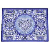 Grand Sac Cadeau dentelle en céramique Bleu de Grèce (Devant)