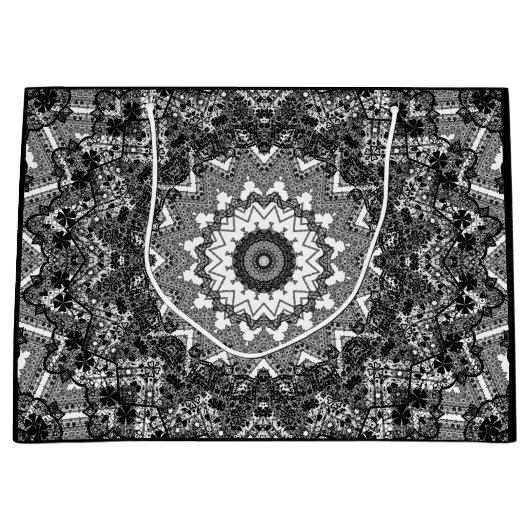 Grand Sac Cadeau Dentelle noire (Devant)