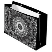Grand Sac Cadeau Dentelle noire (Devant Angle)