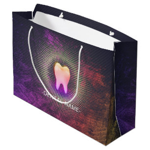 Grand Sac Cadeau Dentiste professionnel Clinique dentaire Rose Or D