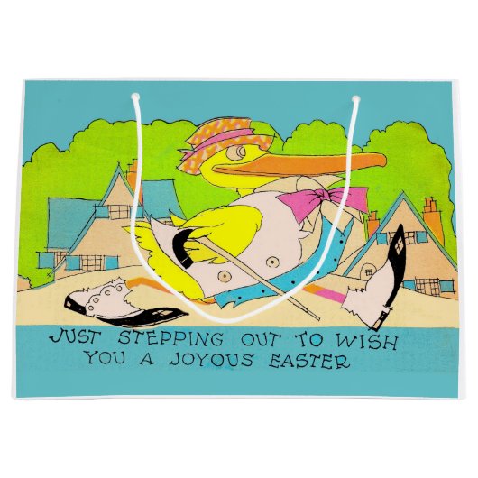 Grand Sac Cadeau départ pour Pâques (Devant)