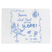 Grand Sac Cadeau Dernier Toast Sur Les Pentes Bachelorette Week-End (Dos)