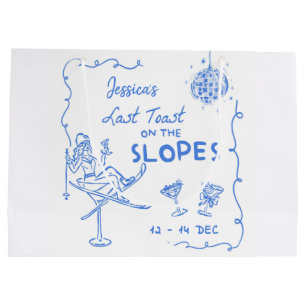 Grand Sac Cadeau Dernière Toast Sur Les Pistes Week-end Enterrement