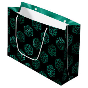 Grand Sac Cadeau Dés à jouer RPG   Joueur Rétro de Table d'Emerald 